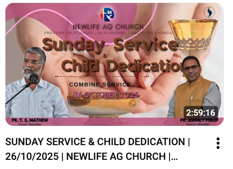 SUNDAY SERVICE | 26 OCTOBER | NEWLIFE AG PRESTON